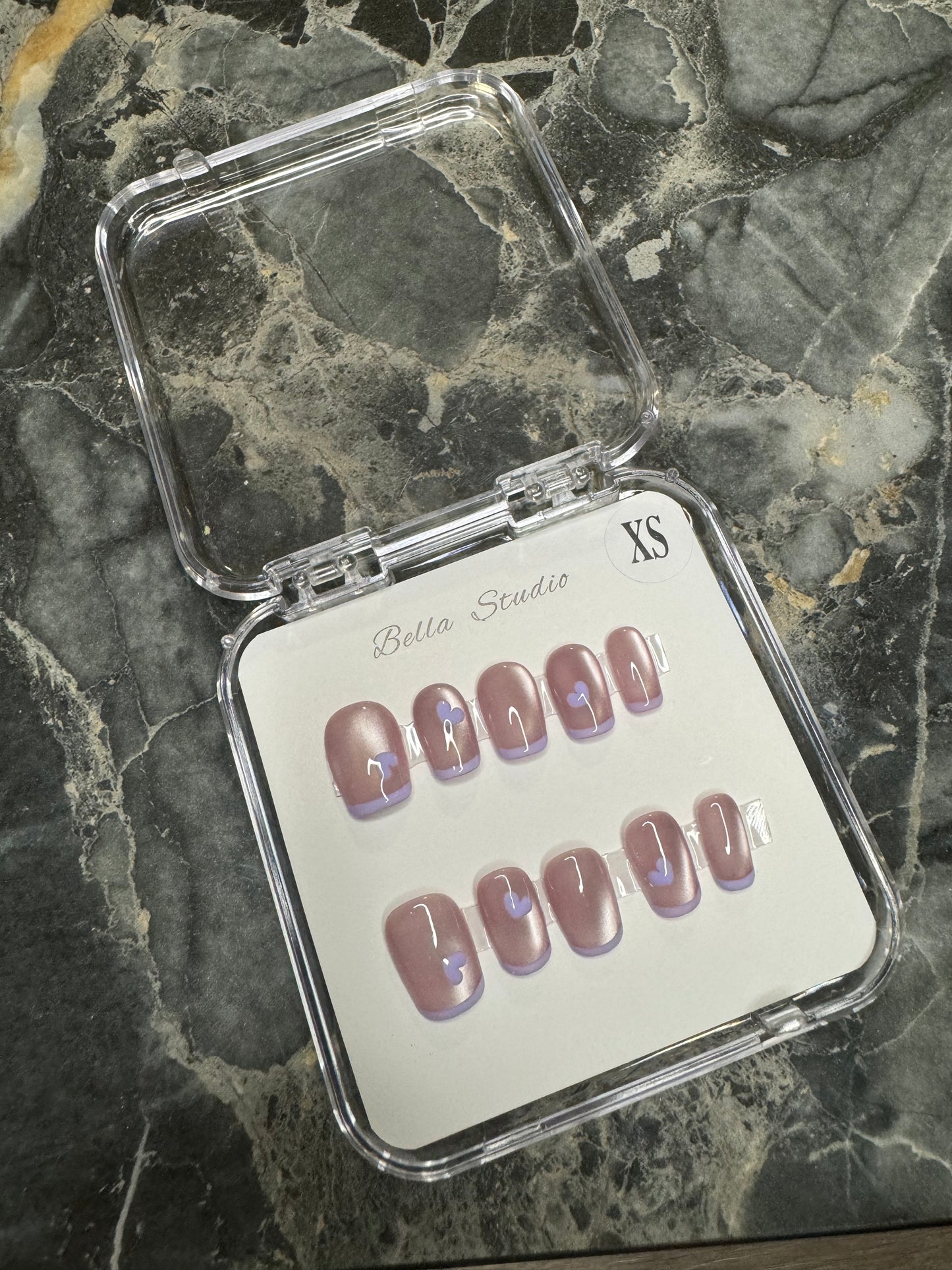 粉紫爱心短T(21)