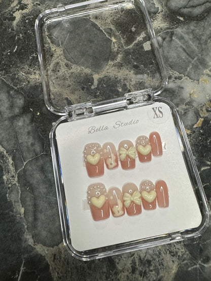 粉蝴蝶结短方款(52)