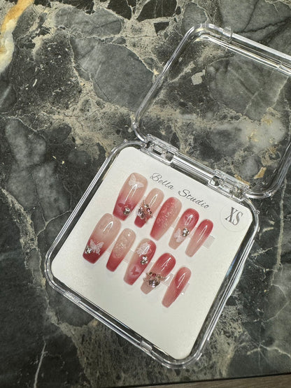 红渐变蝴蝶中T(103)