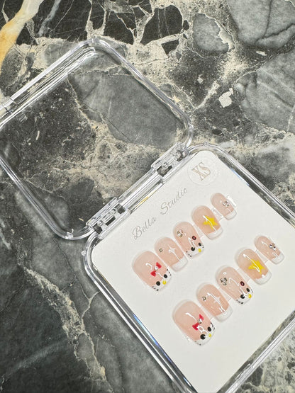 粉色小猫咪短T(158)